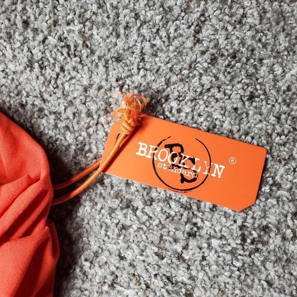 NWT Brooklyn Standard Men's Orange and Gray Short Sleeve Shirt Size Large - Picture 3 of 10